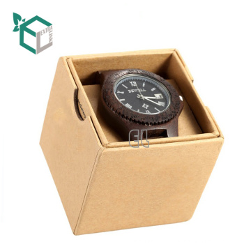 Caja de reloj de la caja de papel del regalo de la impresión del logotipo del modelo de mármol con la tapa